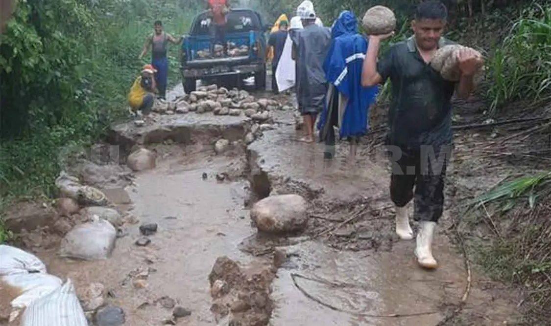 Lluvias dejan daños en municipios de Chiapas