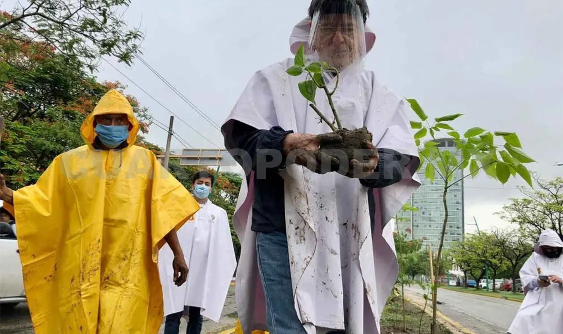 Alcalde encabeza programa de reforestación en Tuxtla