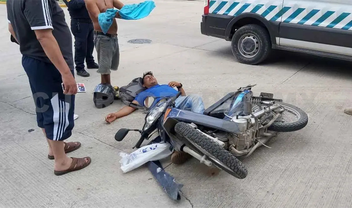 Motociclista termina gravemente herido