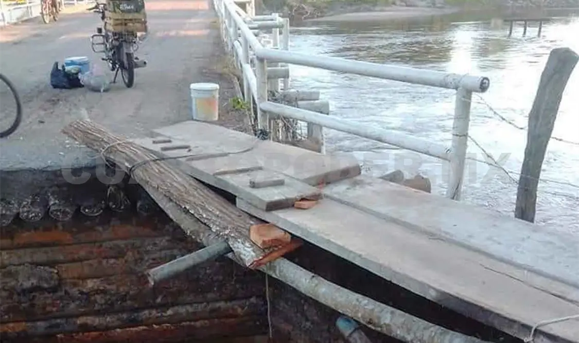 Comunidades incomunicadas piden se repare un puente