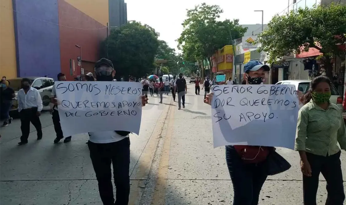 Meseros piden ayuda para enfrentar pandemia