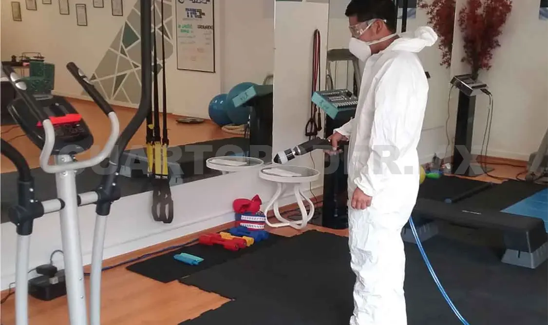 Gimnasios comienzan con sanitización