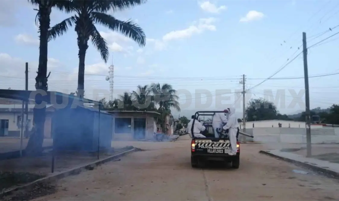 Intensifican fumigación en ejidos de Villaflores