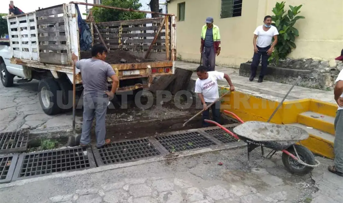 Intensifica SOP acciones de desazolve y bacheo