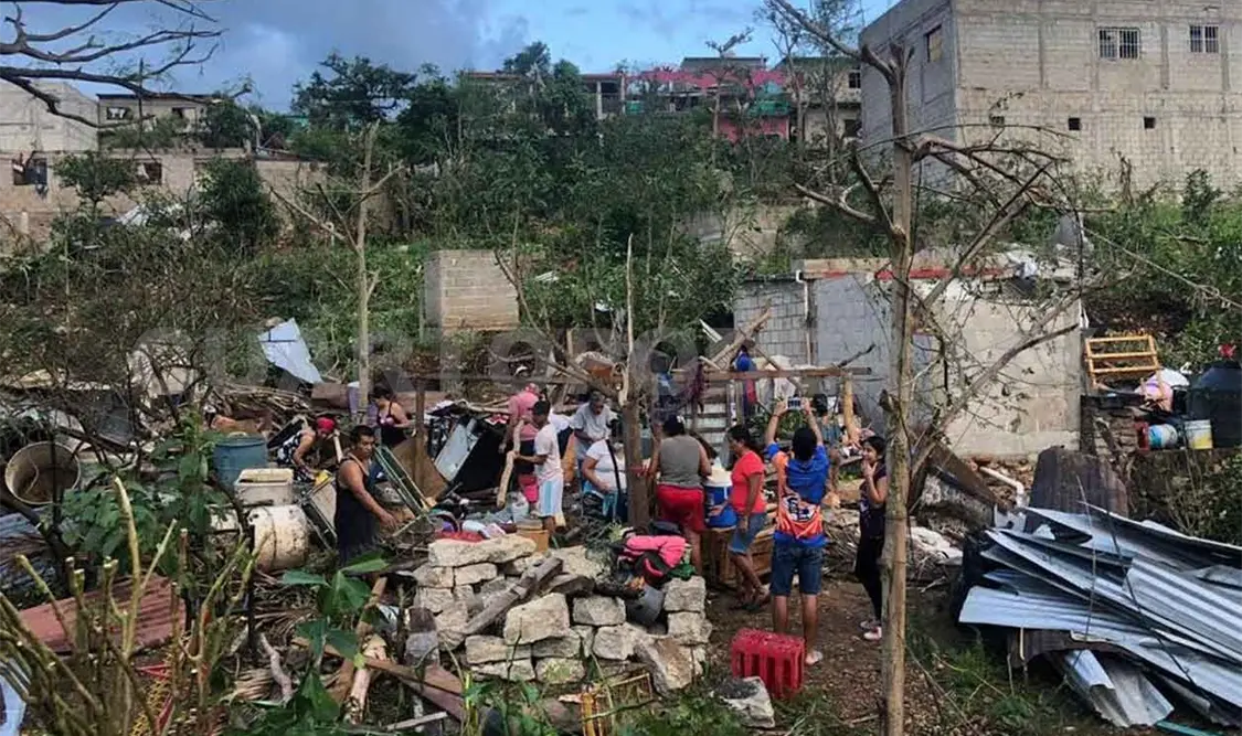 Tornado causa daños en cuatro colonias de Tuxtla