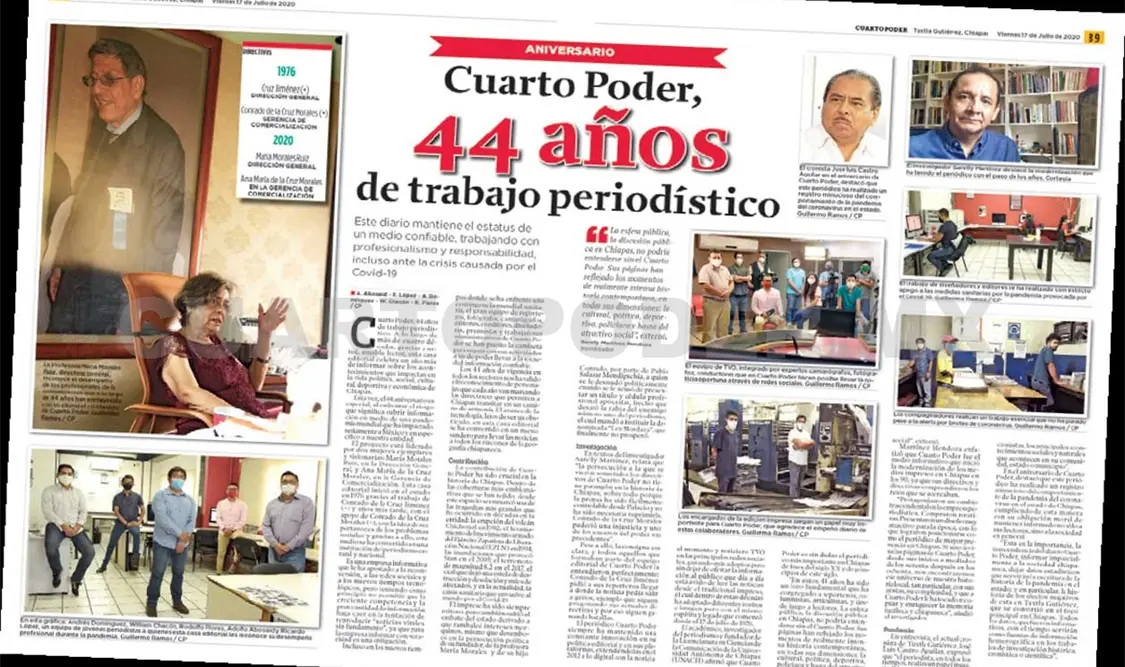 Cuarto Poder, 44 años de trabajo periodístico