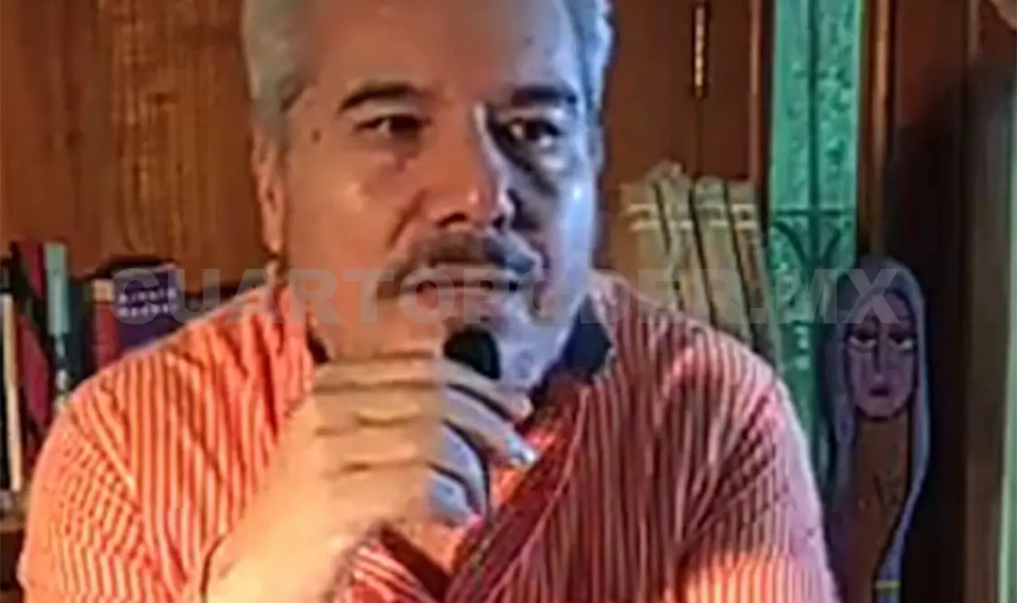El escritor Héctor Cortés Mandujano, en vivo a través de Facebook. Cortesía