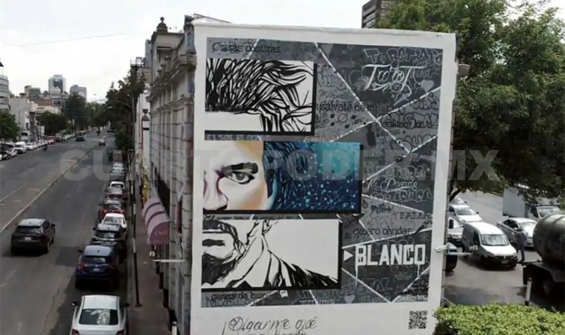 Arjona grafitea para promocionar disco