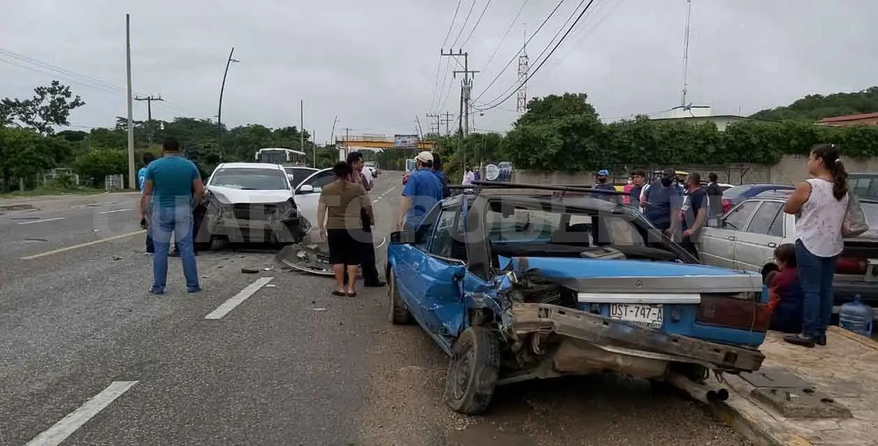 Tres lesionados en accidente en Chiapa de Corzo