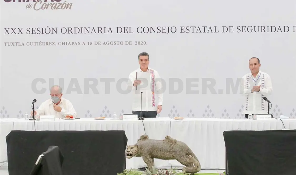 El gobernador reconoció el respaldo del presidente López Obrador para que Chiapas sea uno de los estados más pacíficos de México. CP