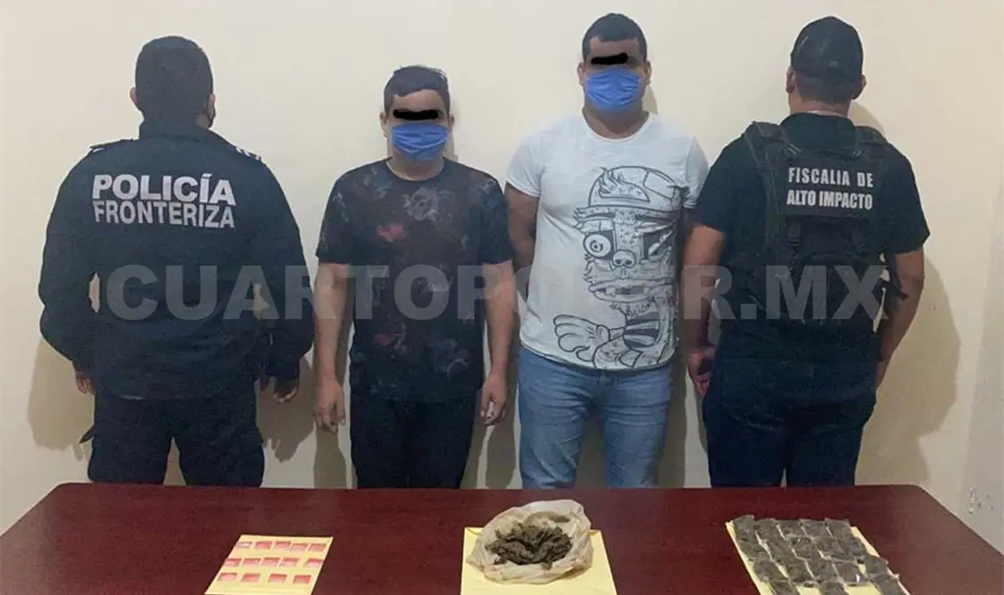 Capturan a dos y les decomisan droga