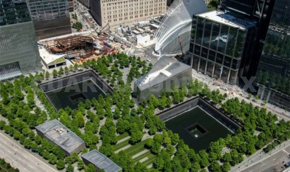 El 9/11 Memorial es un lugar en la ciudad de Nueva York en honor de las víctimas de los atentados a las Torres Gemelas. Cortesía