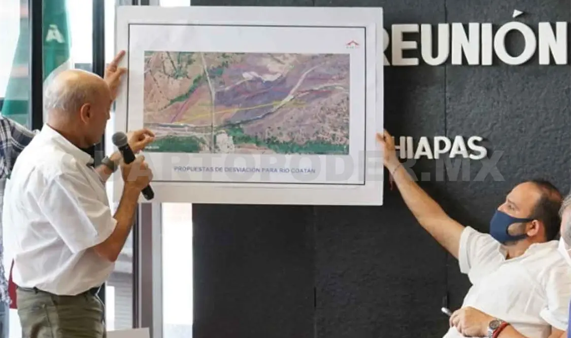 Presentan avances del puente del río Coatán