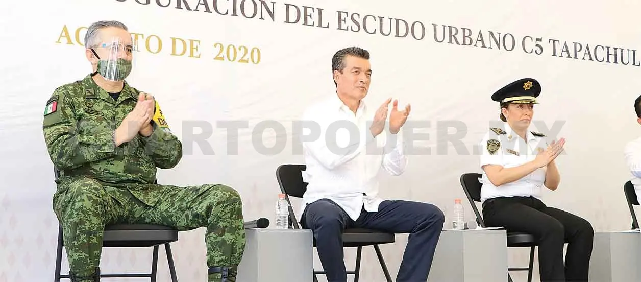 Inaugura Rutilio Escudo Urbano C5 en Tapachula