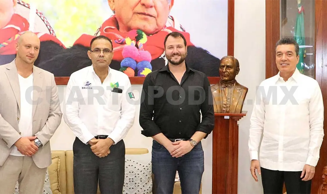 El gobernador sostuvo un encuentro con el presidente de Grupo Oaklu, para conocer a detalle el proyecto de infraestructura portuaria. CP