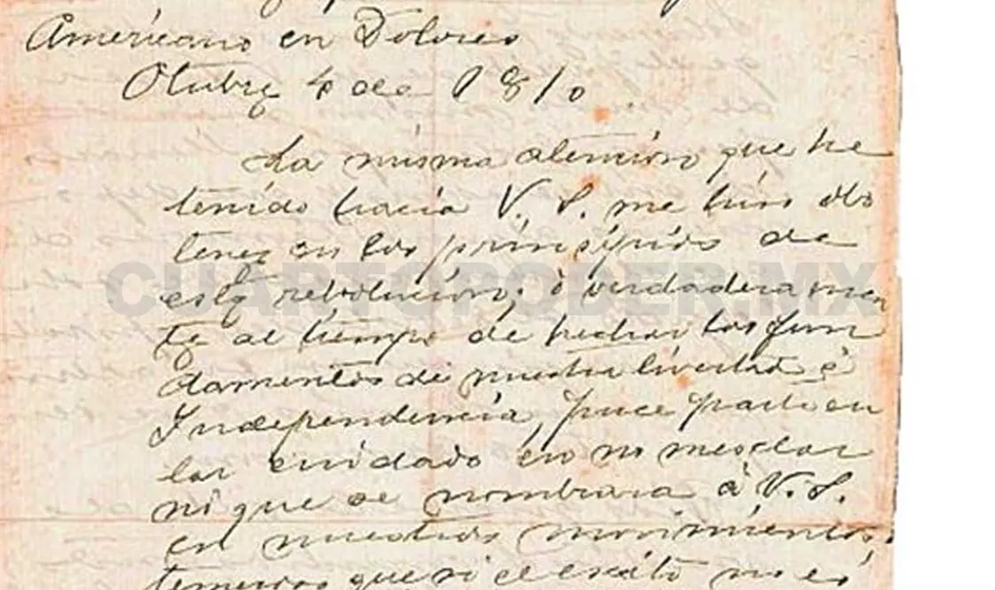 La denuncia fue por una carta de Miguel Hidalgo al militar Juan Antonio Romero. Cortesía