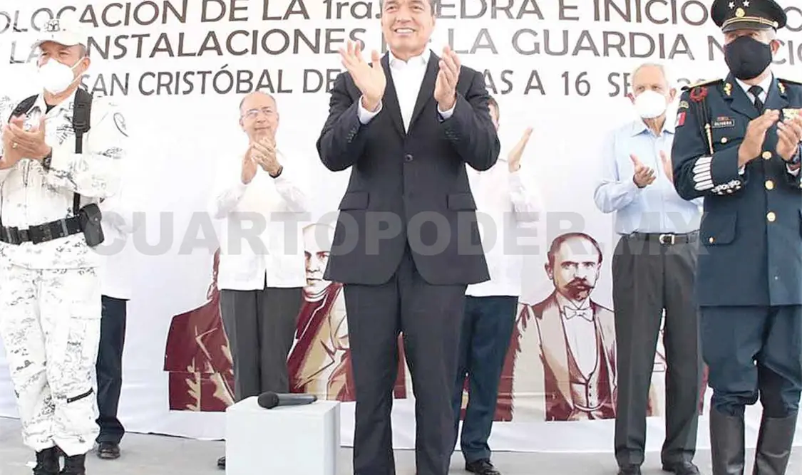 Coloca REC primera piedra de la sede de Guardia Nacional