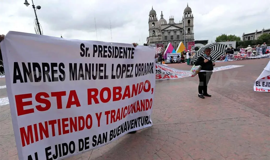 Ejidatarios exigen indemnización