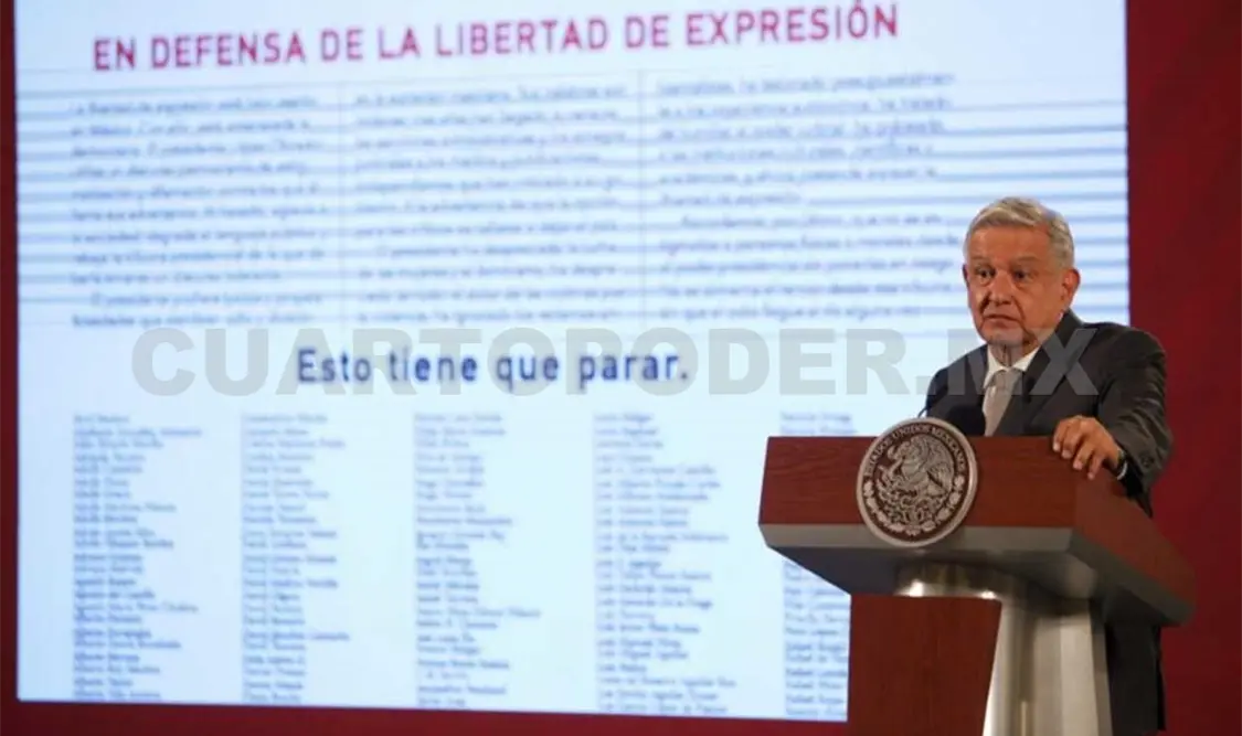 En redes sociales circula una carta en defensa del presidente y en respuesta al desplegado “En defensa de la libertad de expresión”. Agencias