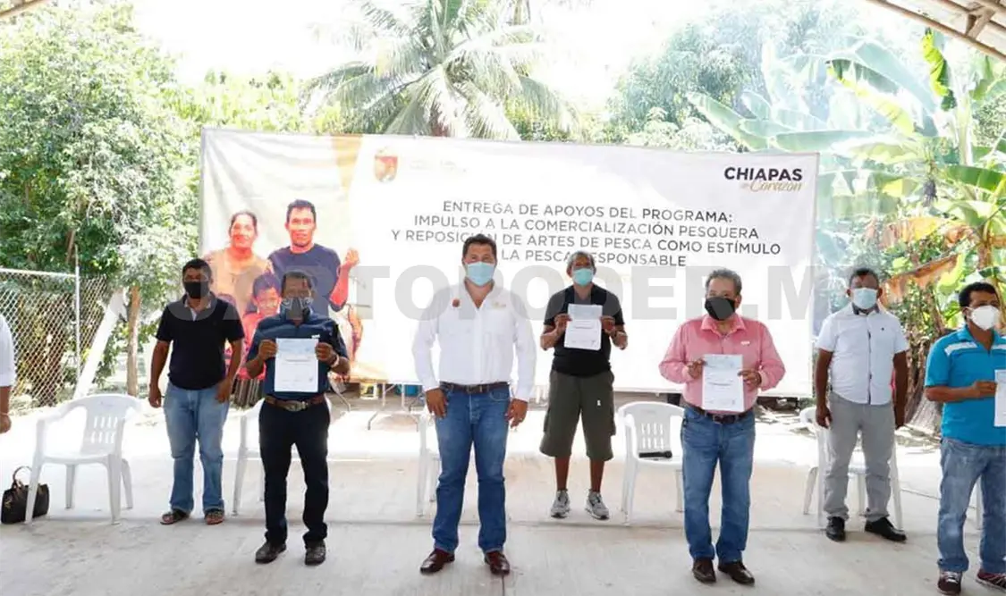 Continúa impulso al desarrollo de pescadores chiapanecos
