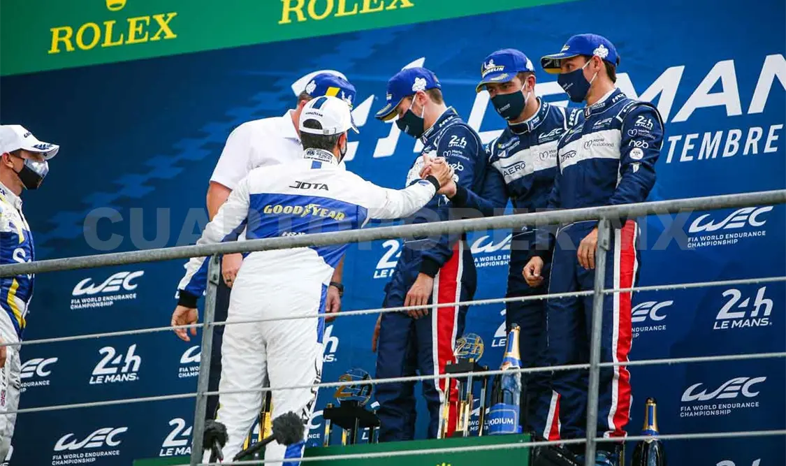González disfrutó el pódium en Le Mans
