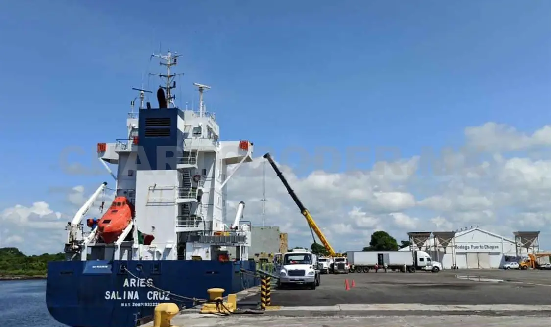 Entra en operaciones ruta marítima en Puerto Chiapas