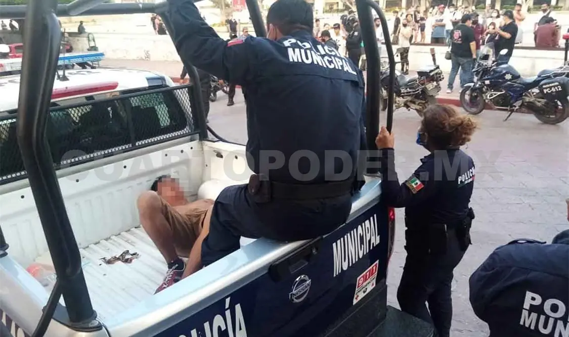 Violenta riña en pleno centro; dos detenidos