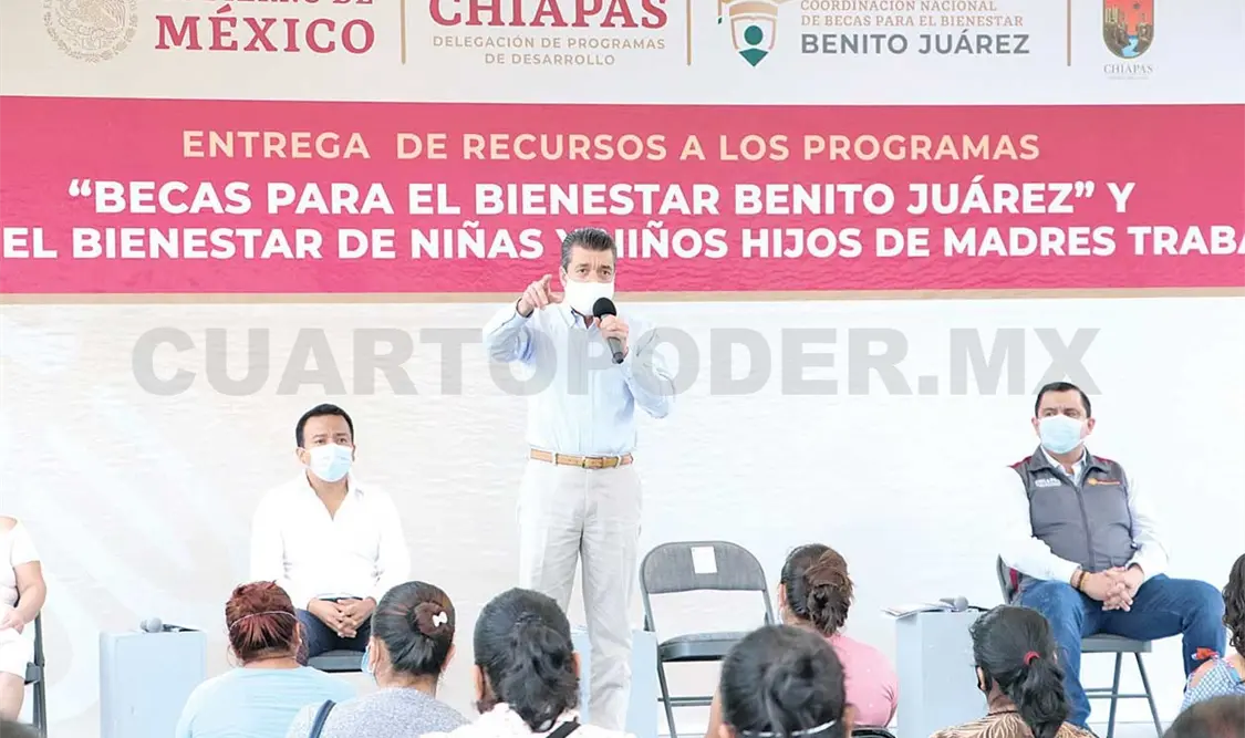 Escandón encabezó el arranque del pago de Becas para el Bienestar Benito Juárez. CP