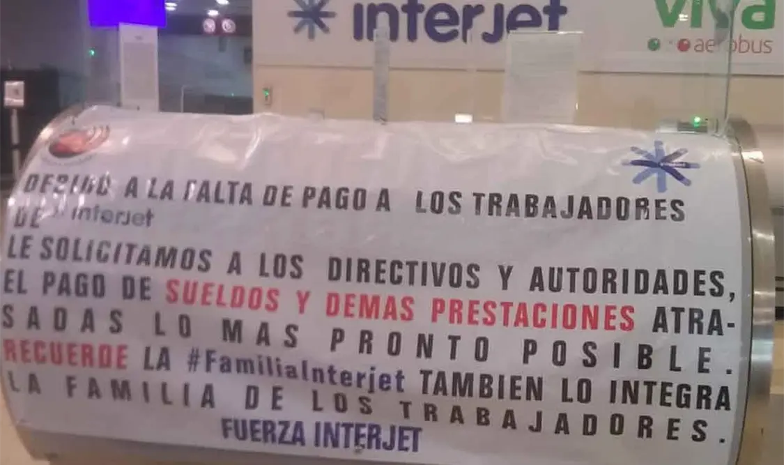 Empleados de Interjet exigen sueldos