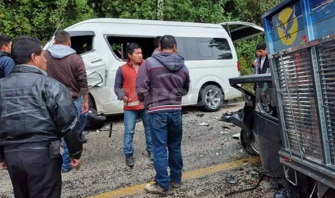 Encontronazo se salda con siete lesionados