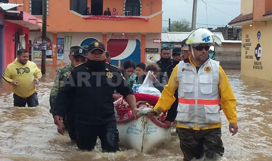 Los ríos Amarillo y Fogótico se salieron de su cauce, así como arroyos, provocando inundaciones. Manuel Martínez / CP