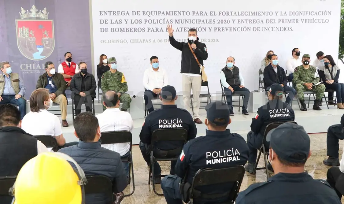 Escandón Cadenas reiteró que los primeros respondientes en el auxilio de la sociedad son las y los policías. Cortesía