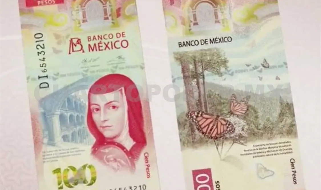 El nuevo billete de cien pesos comenzó a diseñarse y fabricarse en el primer semestre del 2019. Twitter