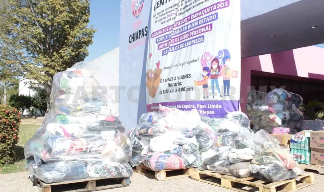 Se canalizan donativos para población afectada