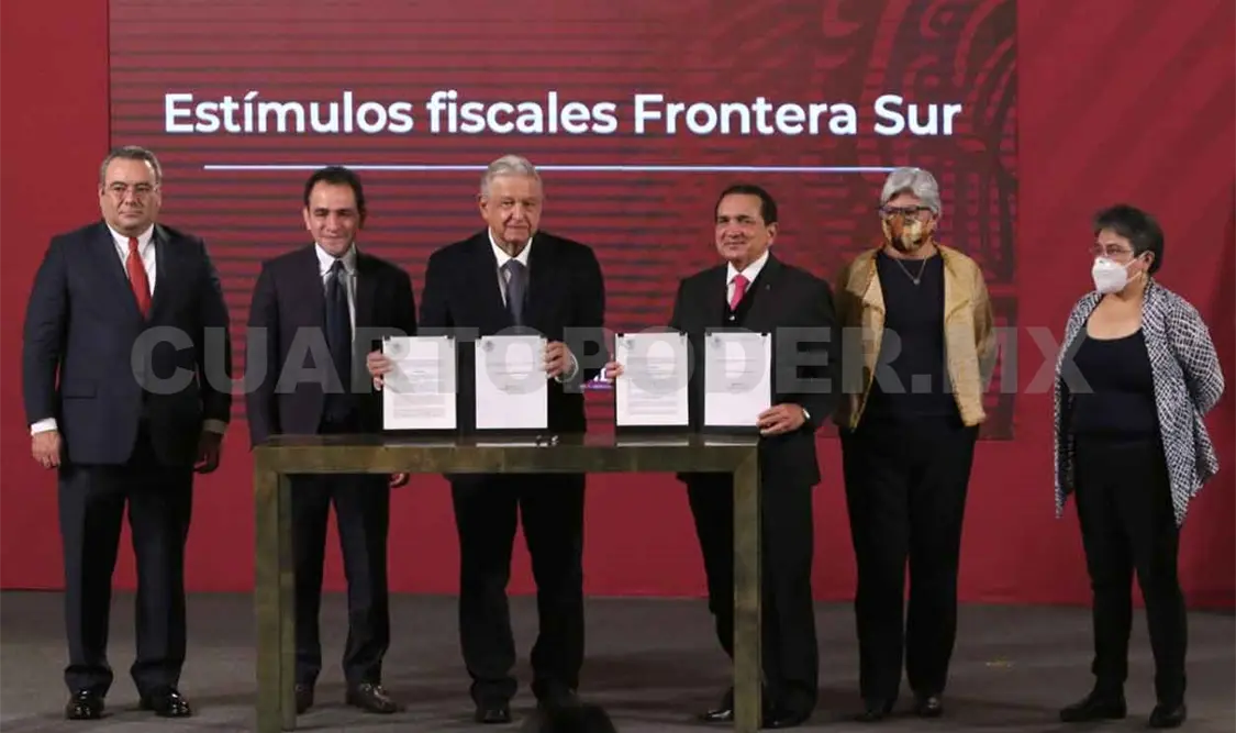 Autorizan estímulos fiscales para la frontera sur