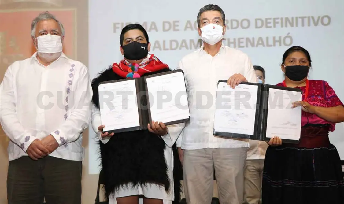 Aldama y Chenalhó logran acuerdo histórico: REC