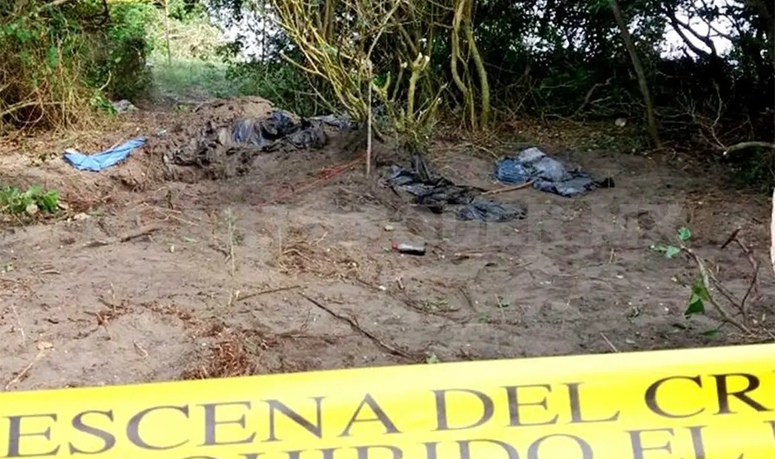 Los colectivos pudieron ingresar a las fosas en noviembre de 2019 pero tuvieron que parar los trabajos en febrero por la pandemia. Twitter