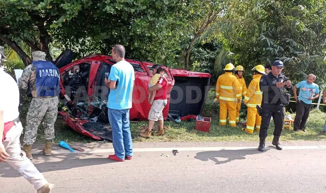 El accidente ocurrió ayer por la tarde sobre el tramo carretero Tapachula-Puerto Madero, concretamente a la altura de la colonia Los Toros. Víctor Sánchez / CP