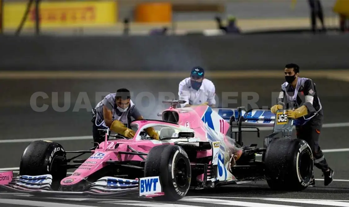Fuego le impide a “Checo” terminar el GP
