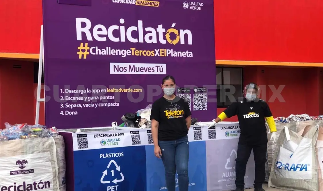 Personal del CRIT colaboró en el Reciclatón, bajo estrictas medidas de seguridad sanitaria. José Ortega / CP