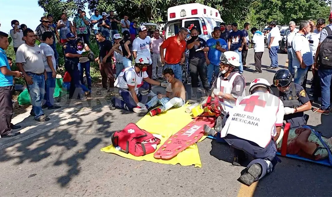 El accidente ocurrió la mañana del sábado sobre el tramo carretero Cacahoatán-Tapachula. Víctor Sánchez / CP