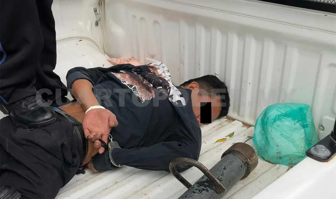 Roba computadora con lujo de violencia y es detenido