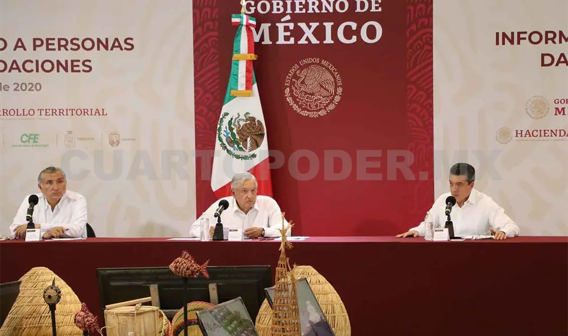 REC agradece apoyo de AMLO a damnificados