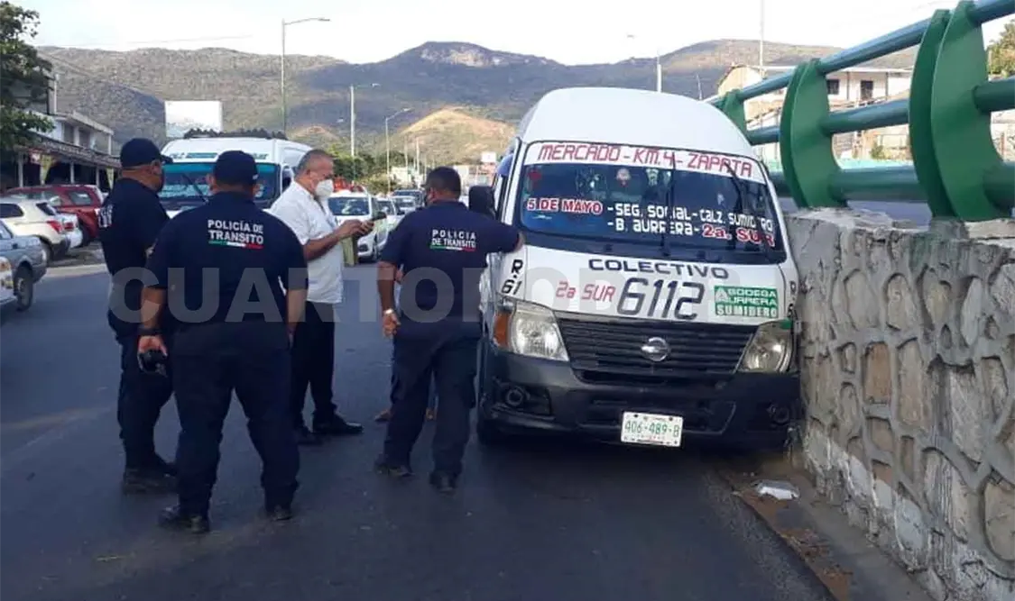 Estrella su colectivo en la Calzada al Sumidero