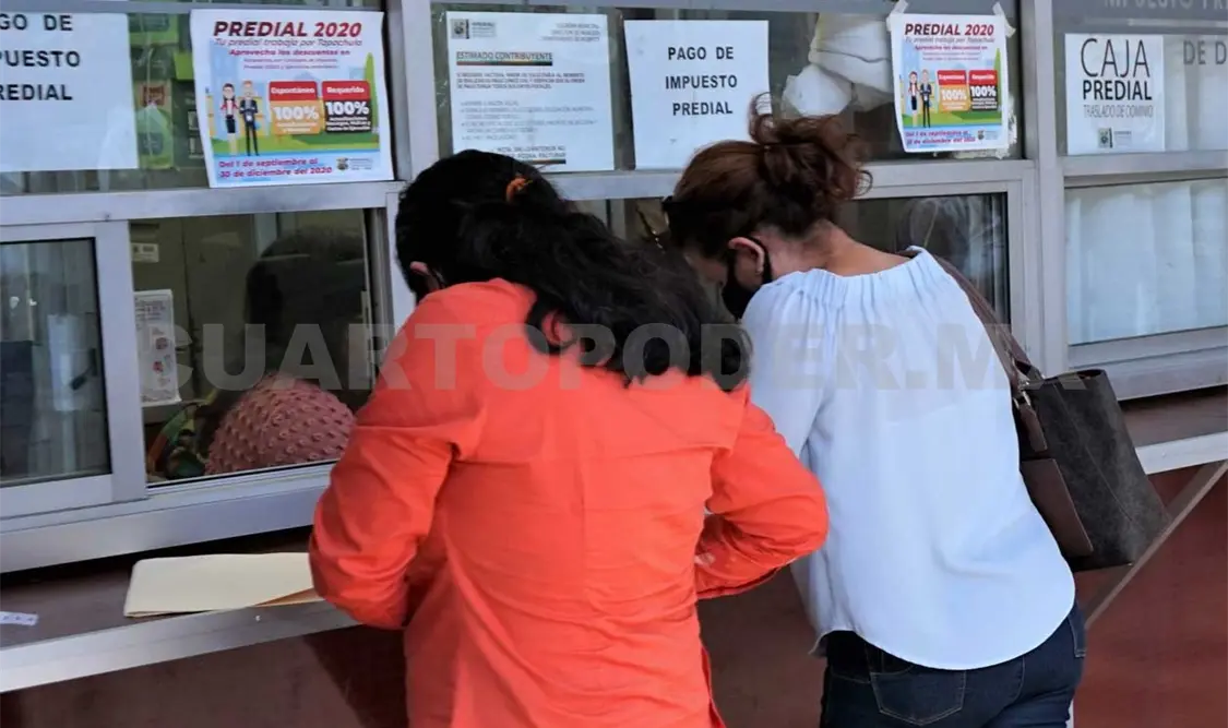 Los pagos podrán realizarse en las ventanillas del Palacio Municipal, siguiendo los protocolos sanitarios por el Covid-19. CP