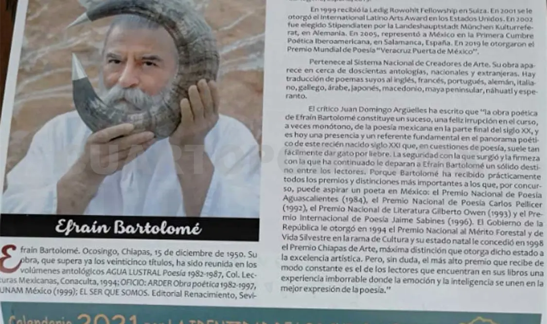 En las efemérides figuran personajes de Chiapas de la industria, de la cultura y agropecuario. Manuel Martínez / CP