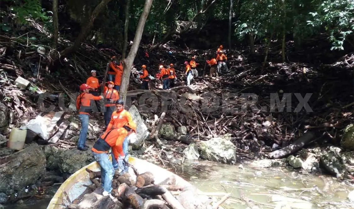 Tapones saturaron de basura al Cañón del Sumidero