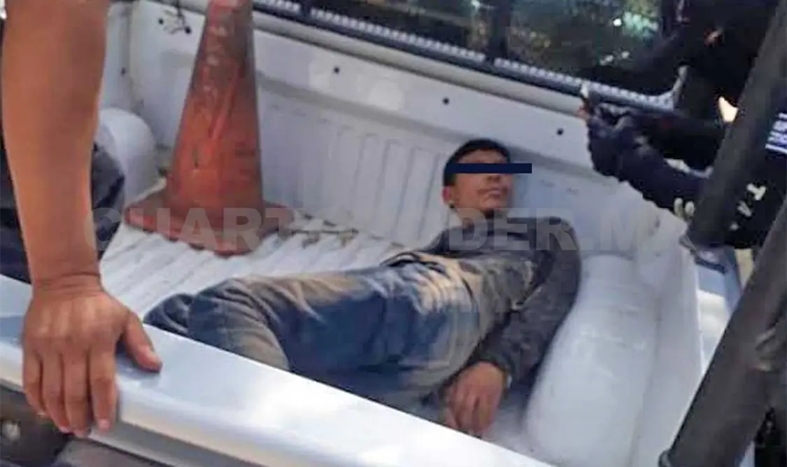 Detienen a ladrón señalado de robar en taller mecánico
