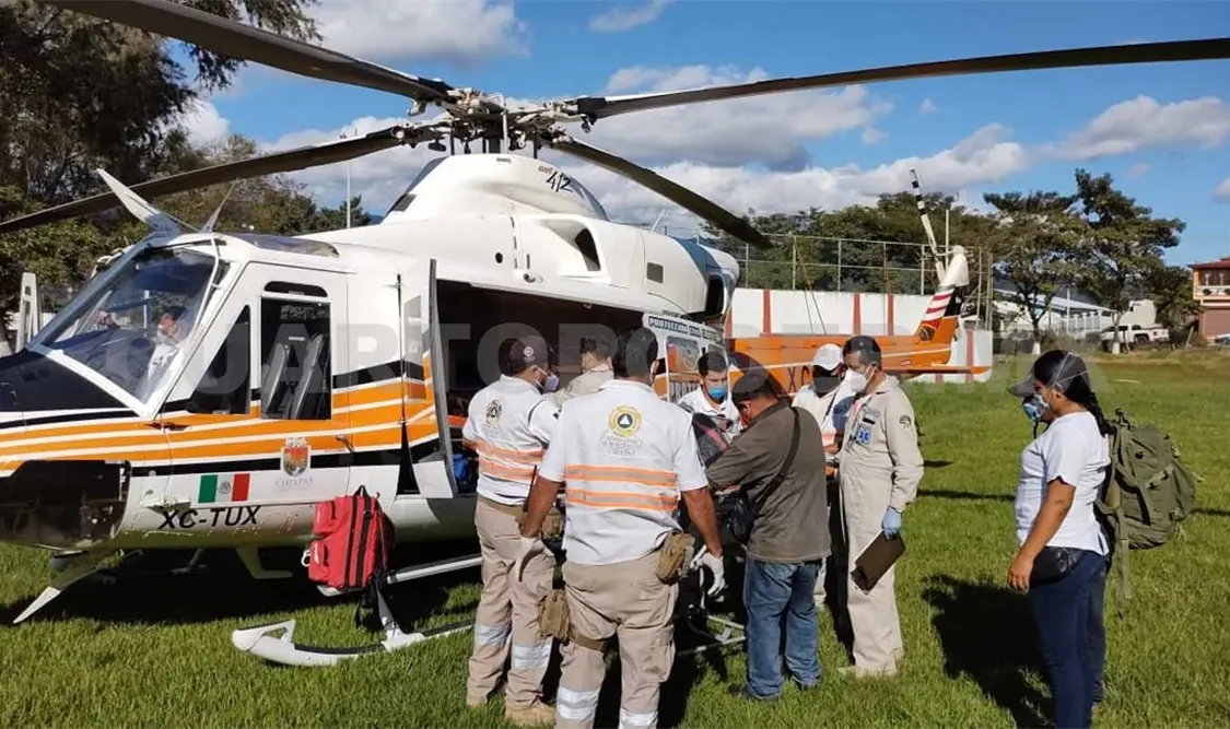 Trasladan a pacientes críticos en la Selva Lacandona