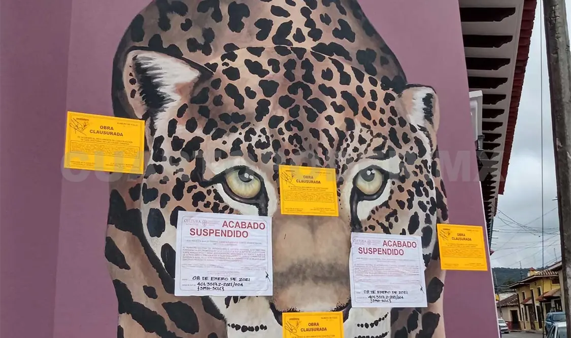 Cancelan pintura por estar en zona prohibida